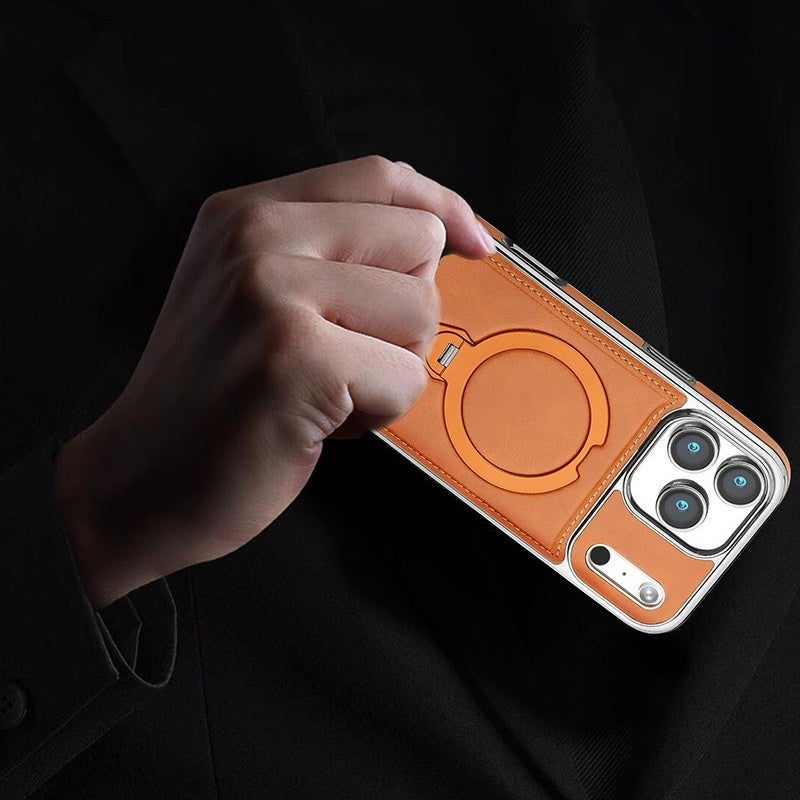 New Rotating Kickstand Leather-Style Phone Case