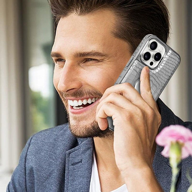 New Crocodile Texture Magnetic Phone Case