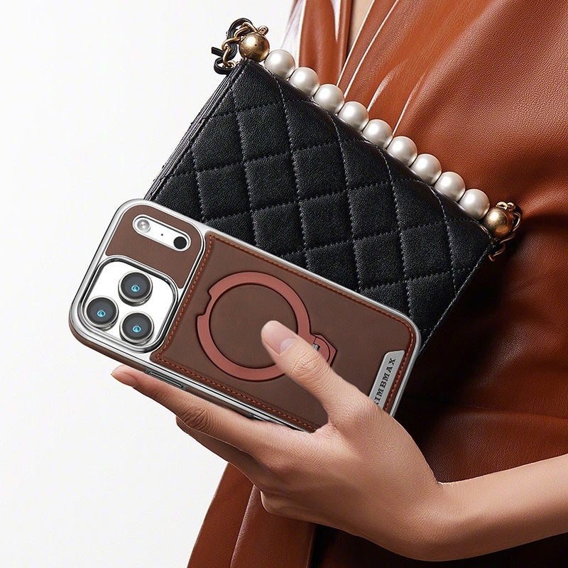 New Rotating Kickstand Leather-Style Phone Case