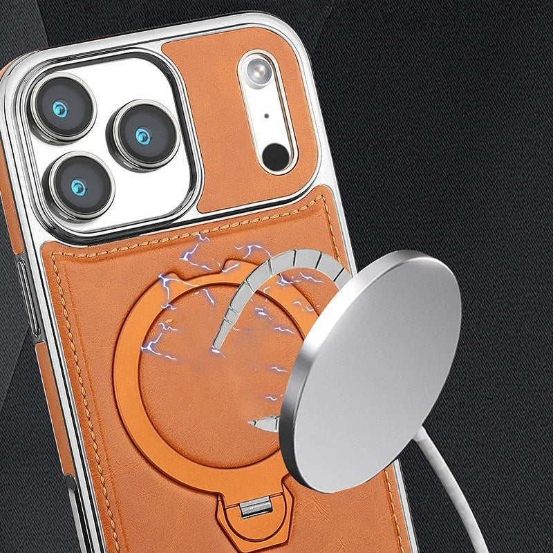 New Rotating Kickstand Leather-Style Phone Case