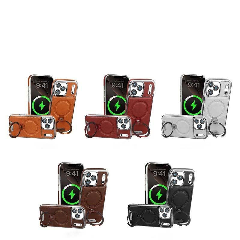 New Rotating Kickstand Leather-Style Phone Case